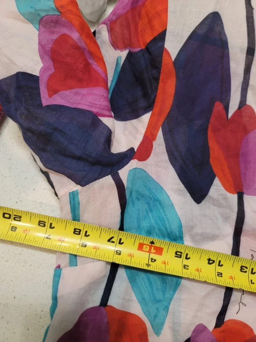 Tory Burch Tulip Floral Daniella 3/4 Sleeve Cotton Dress Size 8 EUC Multicolor